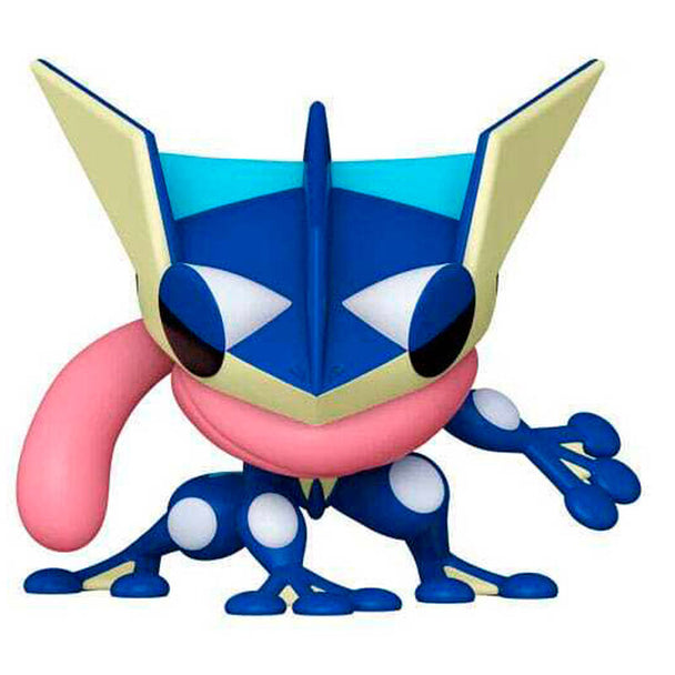 Figurine POP FUNKO exclusive Greninja de 25cm en pose dynamique sur fond blanc