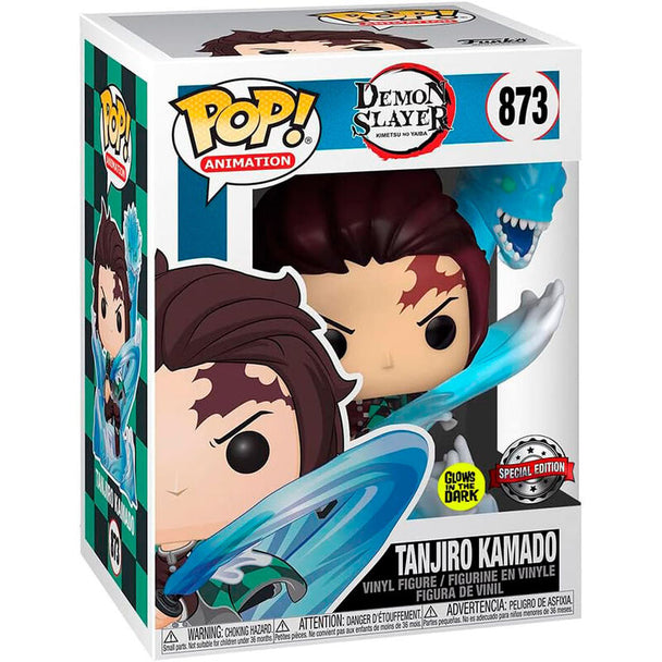 Figurine Funko POP exclusive de Tanjiro Kamado en vinyle de 9 cm avec détails précis et couleurs vives