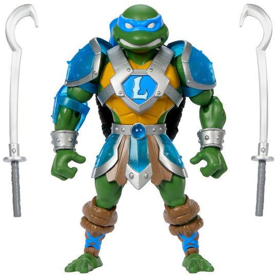 Figurine Leonardo 14cm Turtles of Grayskull avec armure bleue et bandana intégral