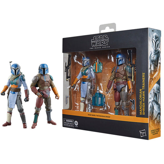 Set complet Mandalorian et Shriek-Hawk présenté sur fond neutre blanc