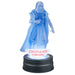 Vue latérale de la figurine Star Wars avec socle lumineux activé pour effet holographique