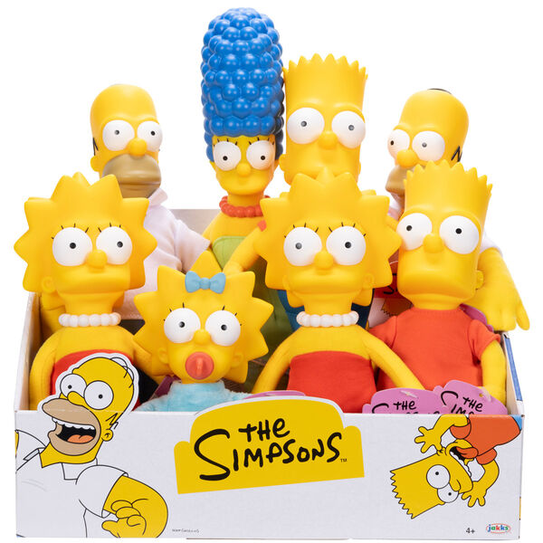 Peluche Bart Simpson de la collection officielle JAKKS PACIFIC mesurant 20 cm