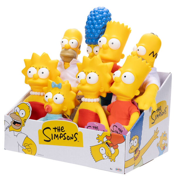 Vue latérale de la peluche Lisa Simpson montrant ses vêtements