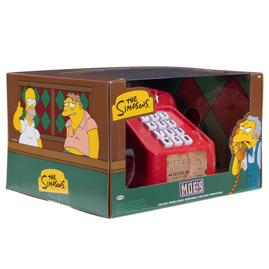 Emballage du téléphone farceur Moe Les Simpson par JAKKS PACIFIC en gros plan