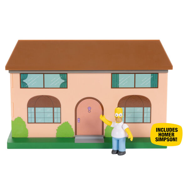 Image montrant l'ouverture du playset révélant l'intérieur du salon des Simpsons
