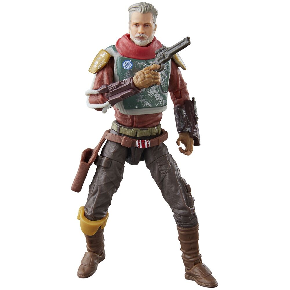 Figurine Cobb Vanth avec jetpack visible sur le dos en position dynamique