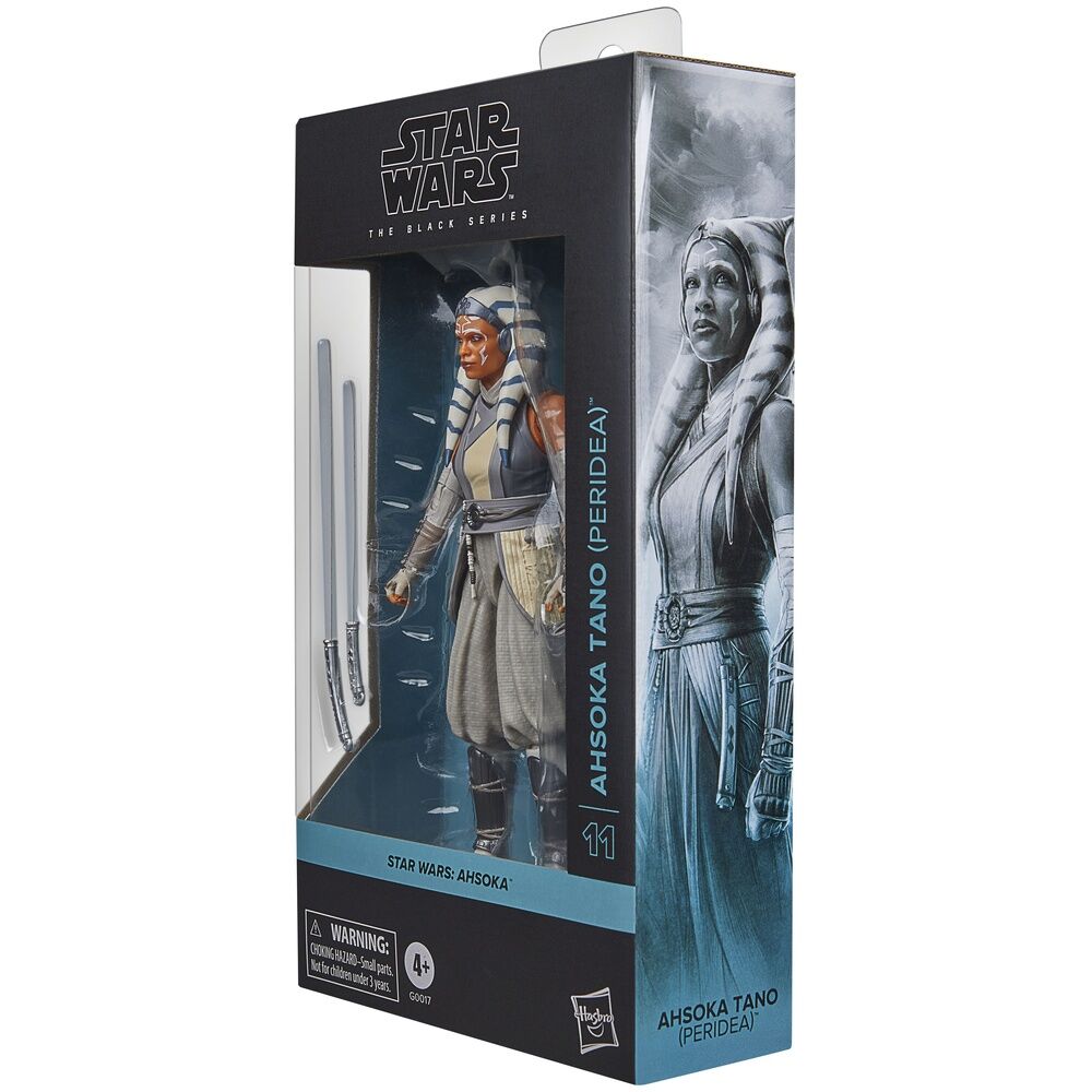 Figurine Ahsoka Tano Peridea tenant ses deux sabres laser emblématiques