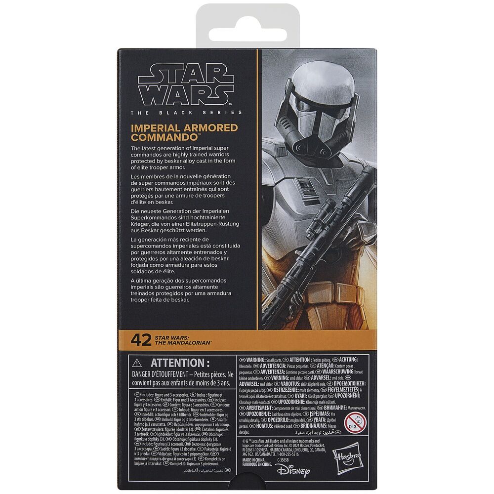 Vue arrière de la figurine Commando Impérial montrant le dos de l'armure et le jetpack