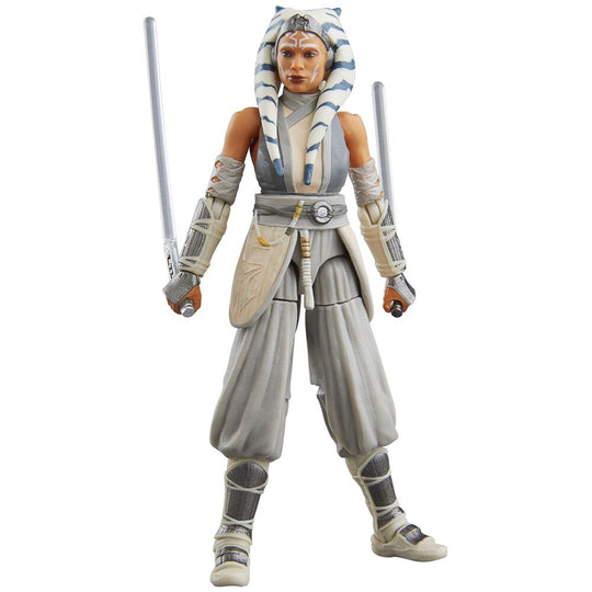 Gros plan sur le visage détaillé de la figurine Ahsoka Tano de la Collection Vintage
