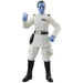 Figurine Grand Admiral Thrawn posée avec son blaster dans une main, détail des articulations