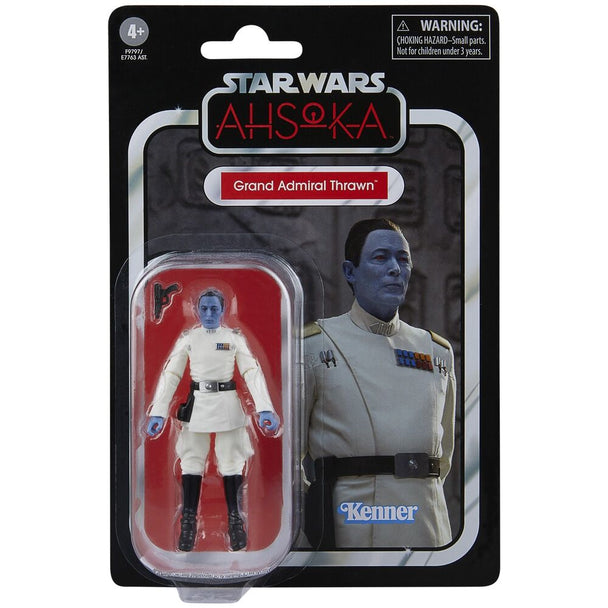 Figurine articulée Grand Admiral Thrawn Star Wars 9,5cm avec blaster sur fond blanc