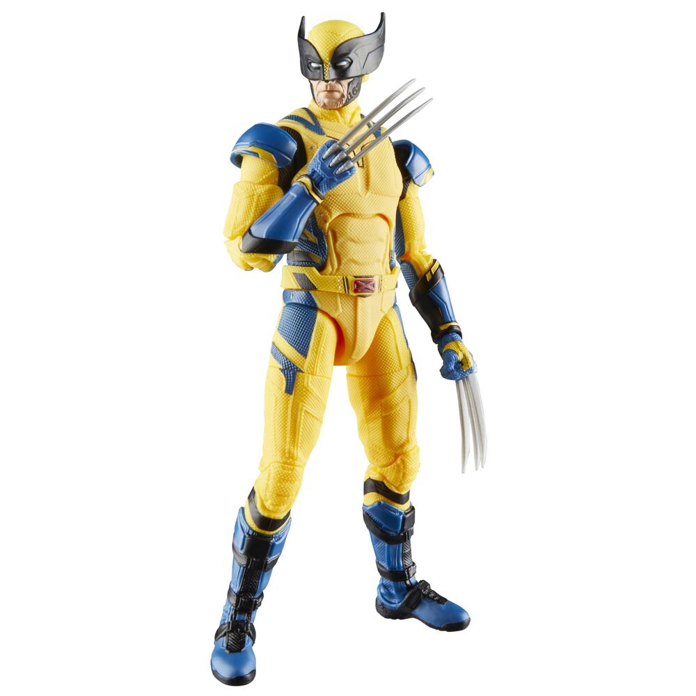 Figurine Wolverine Marvel Legends posée avec les bras levés pour un effet combat