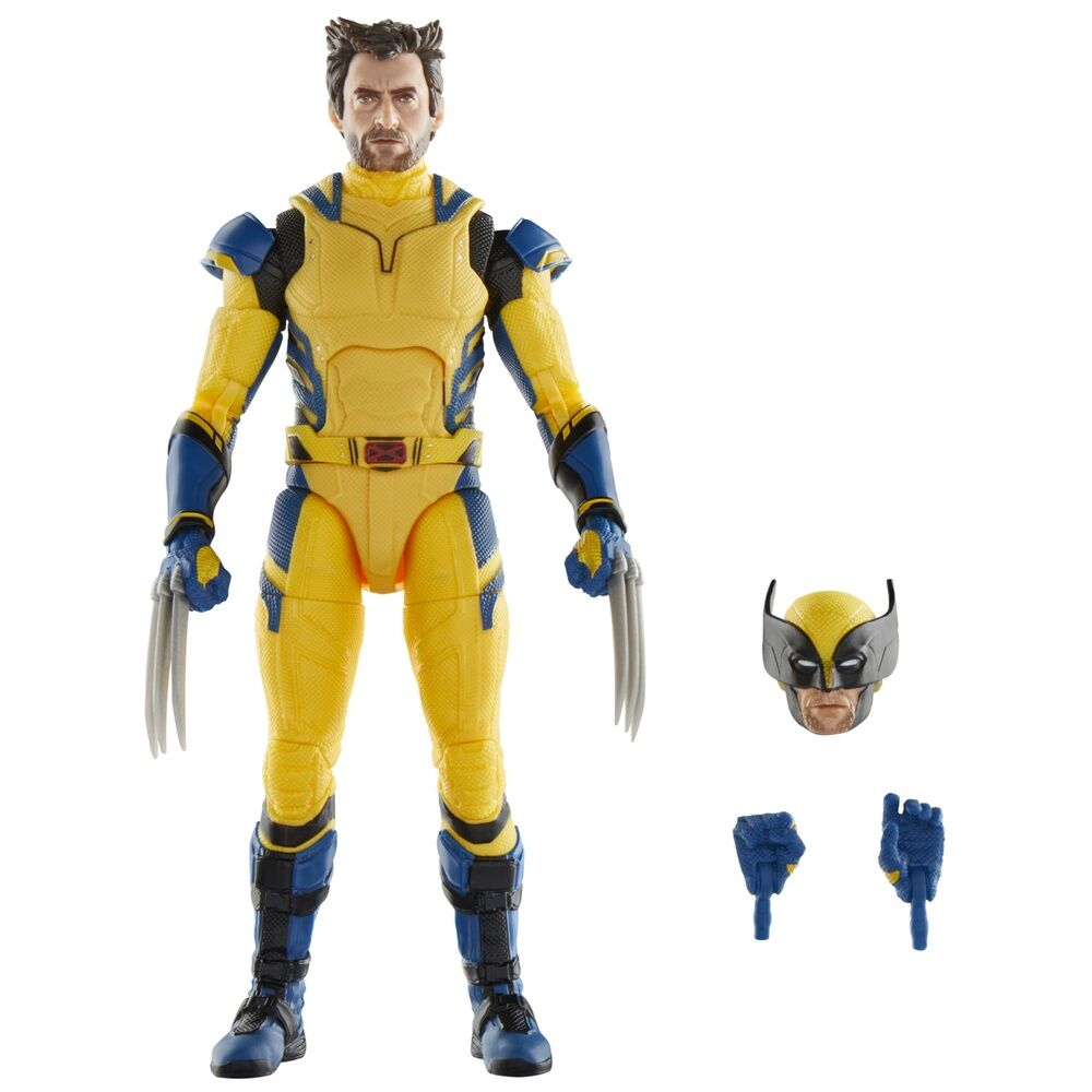 Figurine Wolverine 15cm en pose de combat avec griffes déployées sur fond neutre
