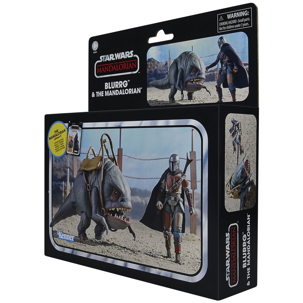 Vue rapprochée de la tête du Mandalorian avec son casque emblématique