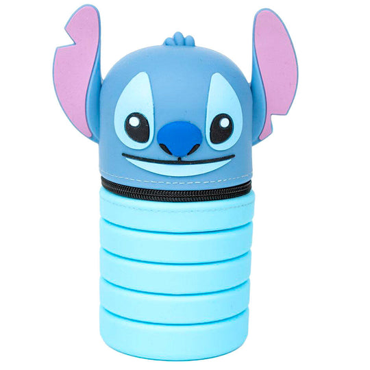 Trousse Stitch ouverte, révélant l'espace de rangement pour crayons et stylos à l'intérieur