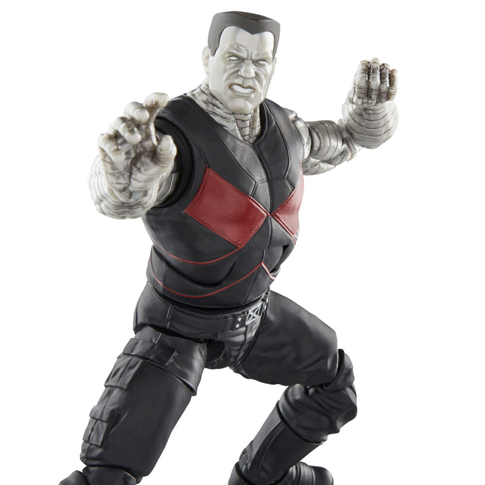 Figurine articulée Colossus Deadpool posée sur un socle de collection