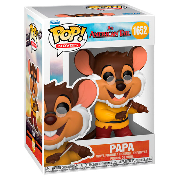 Figurine Funko POP Papa American Tail en vinyle de 9 cm dans sa boîte cadeau officielle