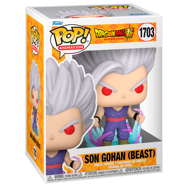 Figurine Funko POP Gohan Beast de Dragon Ball Super Super Hero en vinyle de 9cm avec détails précis et couleurs vives
