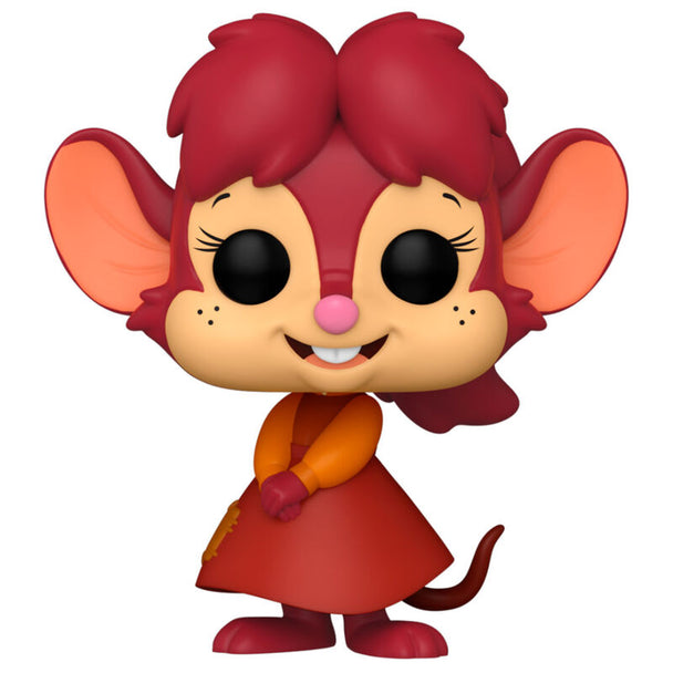 Vue rapprochée de la figurine Funko POP Tanya American Tail montrant les détails du visage et des vêtements en vinyle.