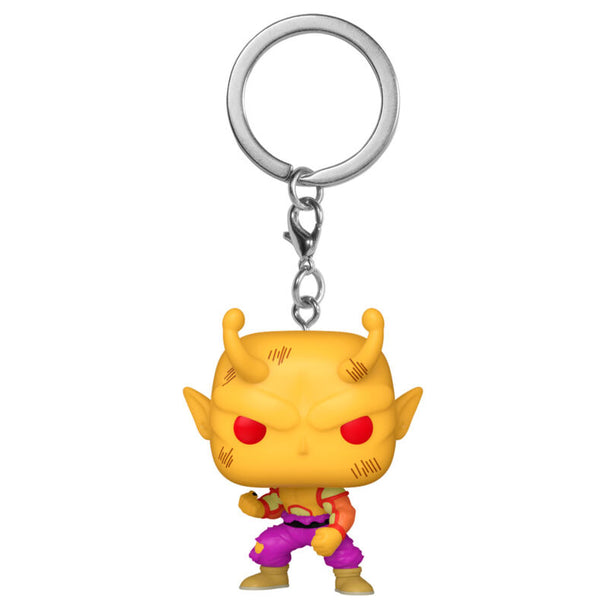 Détail du porte-clés Pocket POP Piccolo orange avec anneau métallique, accessoire officiel FUNKO Dragon Ball Super