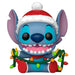 Zoom sur la figurine Funko POP Stitch Disney illuminée, détaillée et colorée