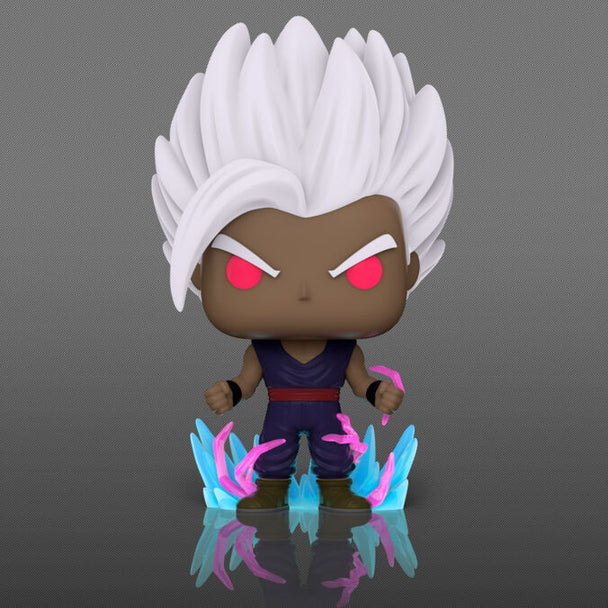 Boîte cadeau de la figurine Funko POP Gohan Beast avec logo Dragon Ball Super Hero visible