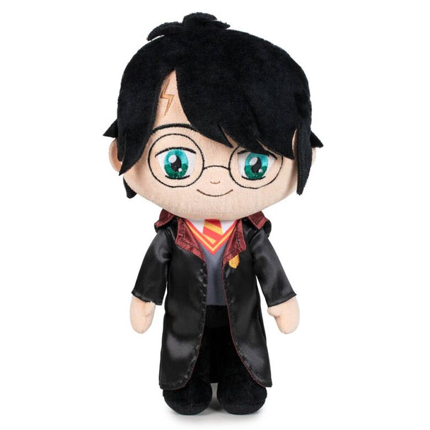 Peluche Harry Potter de 20cm par PLAY BY PLAY, représentant le célèbre sorcier avec ses lunettes rondes et sa cicatrice en forme d'éclair.