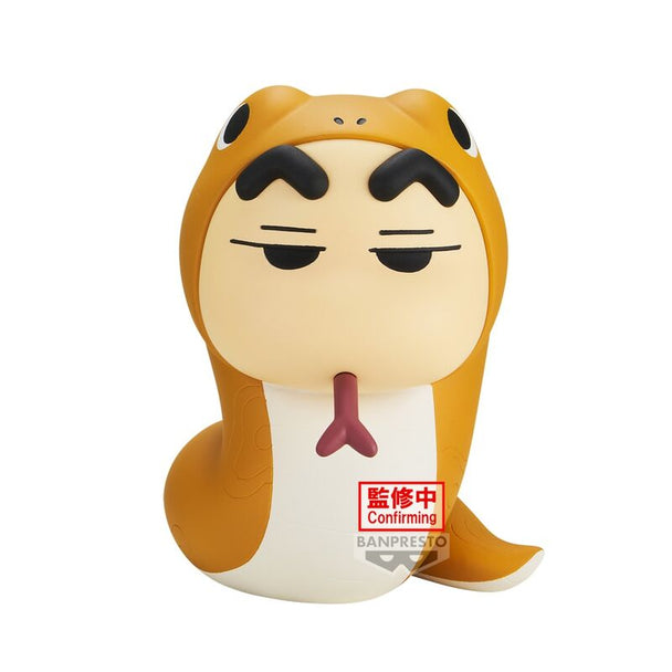 Figurine Crayon Shinchan de 10 cm en costume de serpent vue de face, édition BANPRESTO