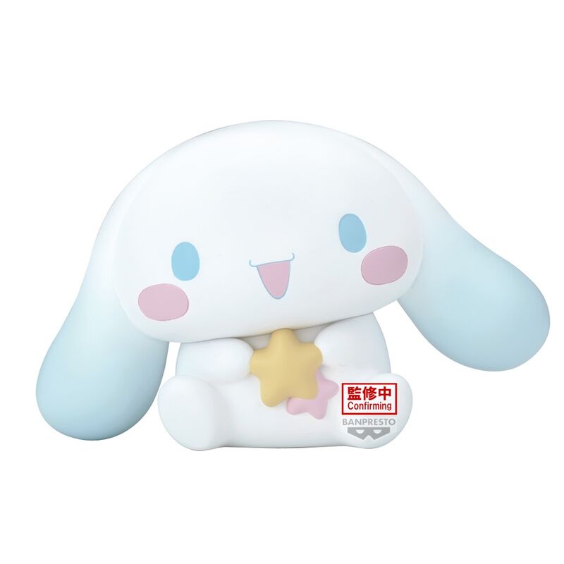 Figurine Cinnamoroll Softmates 15cm vue de face avec détails précis et couleurs vives