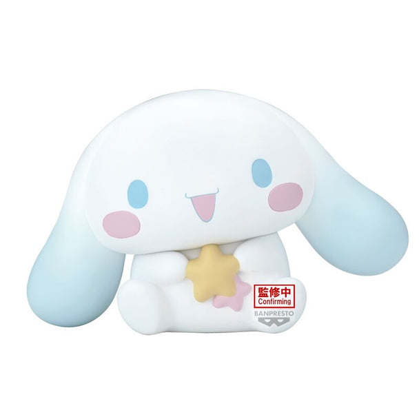 Figurine Cinnamoroll Softmates 15cm vue de face avec détails précis et couleurs vives