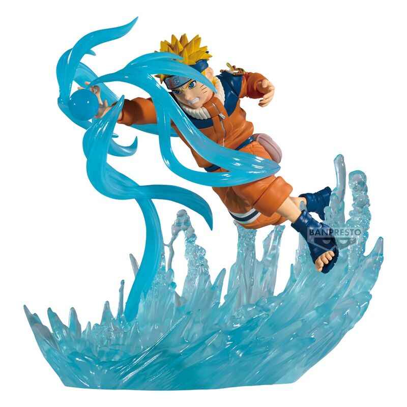 Figurine Naruto Uzumaki 12cm de face avec posture dynamique et détails précis