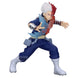 Figurine Shoto Todoroki de 14cm en position dynamique avec détails précis des vêtements et cheveux bicolores