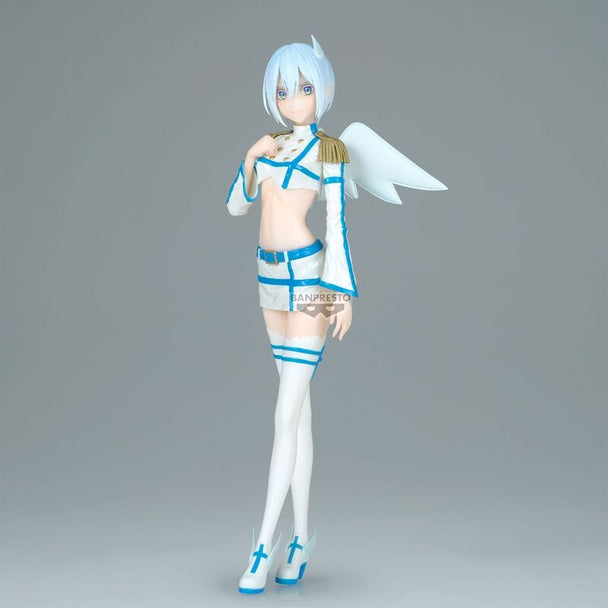 Profil gauche de la figurine Nokiel Angel montrant les finitions scintillantes