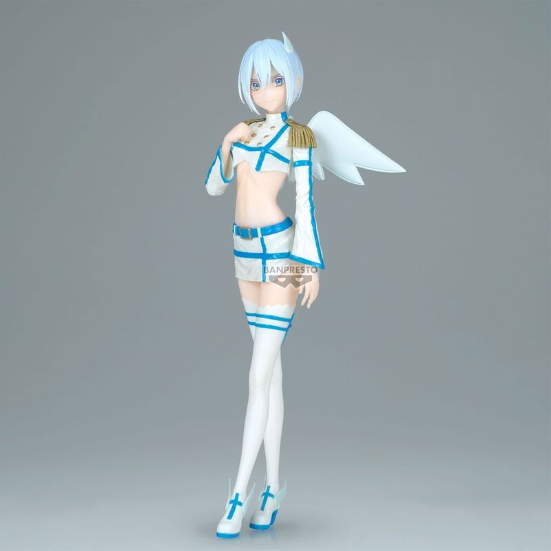 Profil gauche de la figurine Nokiel Angel montrant les finitions scintillantes