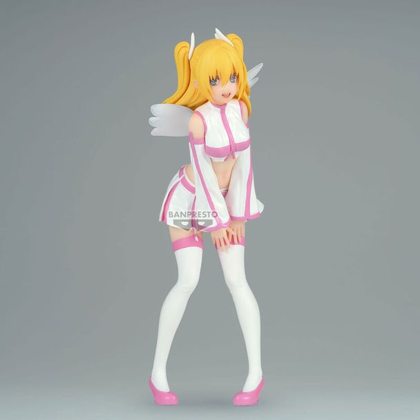 Gros plan sur le visage expressif de la figurine Liliel Angel Paratroopers de BANPRESTO
