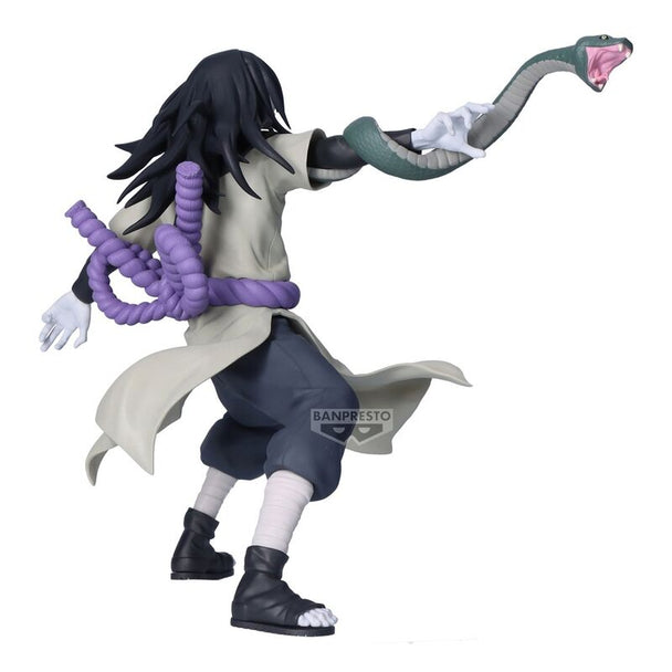 Vue de profil gauche de la figurine Orochimaru Naruto Shippuden avec détails des vêtements
