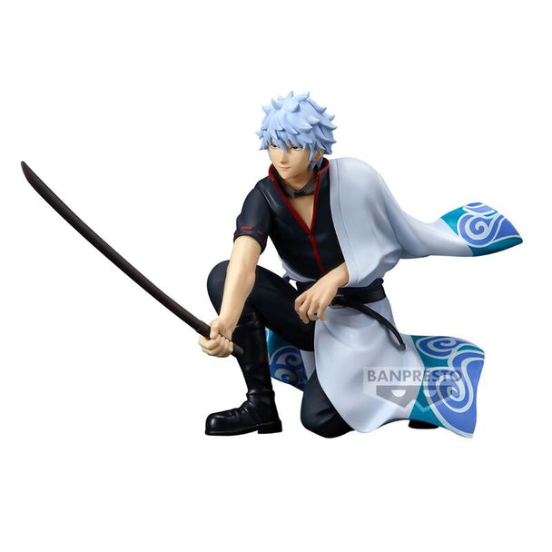 Détail du visage expressif de la figurine Gintoki Sakata Gintama 12cm