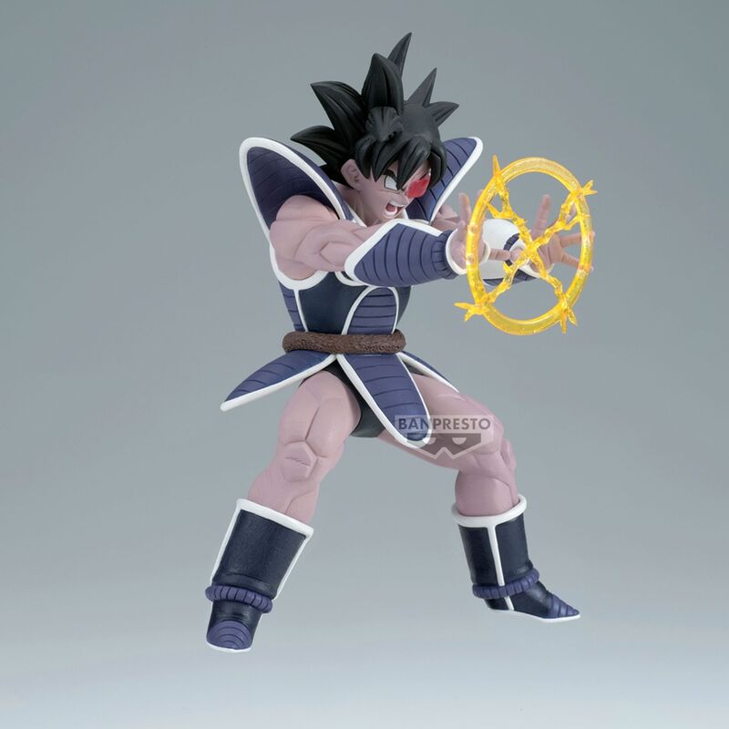 Figurine Dragon Ball Z Turles de 14 cm, présentation latérale mettant en valeur les couleurs vives