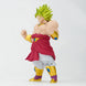 Vue arrière de la figurine Broly Super Saiyan mettant en valeur sa cape et sa musculature détaillée