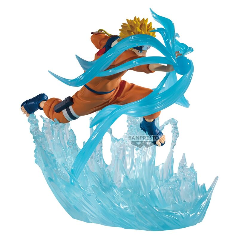 Image de l’arrière de la figurine Naruto Uzumaki BANPRESTO avec détails du costume