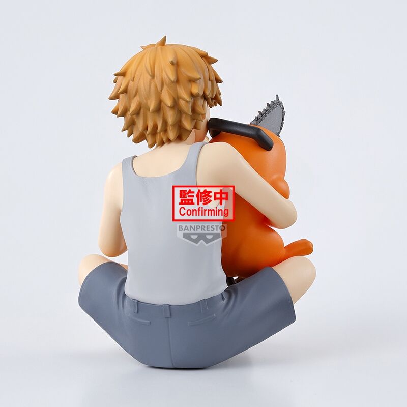 Ensemble complet de la figurine BANPRESTO Denji & Pochita avec packaging visible
