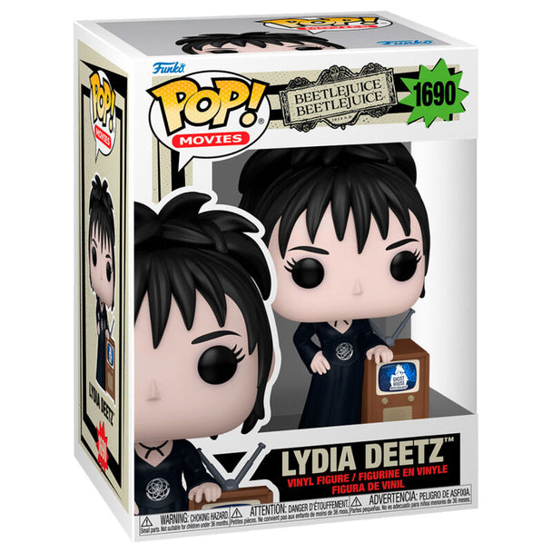 Figurine Funko POP Beetlejuice 2 Lydia Deetz en vinyle de 9 cm dans sa boîte cadeau officielle