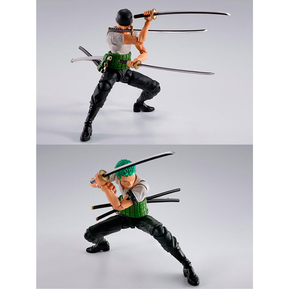 Têtes interchangeables de Zoro avec expressions faciales standard et tenugui