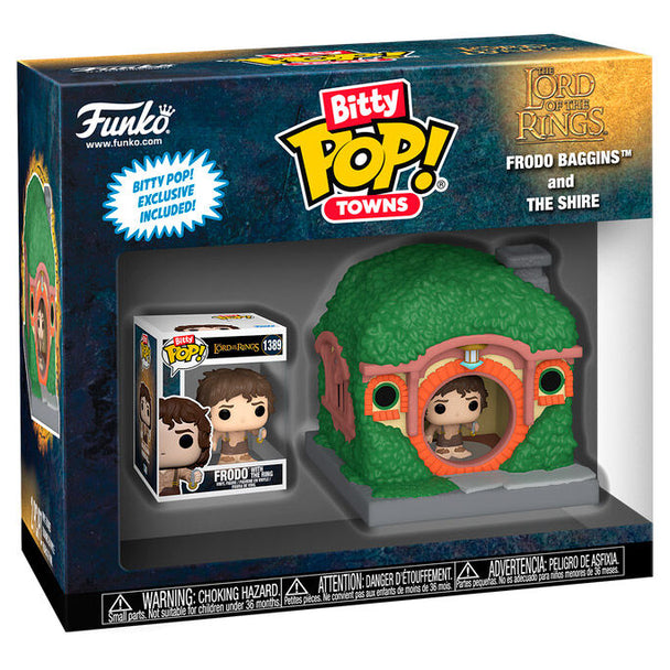 Figurine Bitty POP de Frodo Baggins avec son costume iconique de Hobbit dans The Lord of the Rings