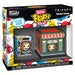 Figurine Funko Bitty POP de Rachel Green assise au comptoir de Central Perk avec son célèbre look des années 90