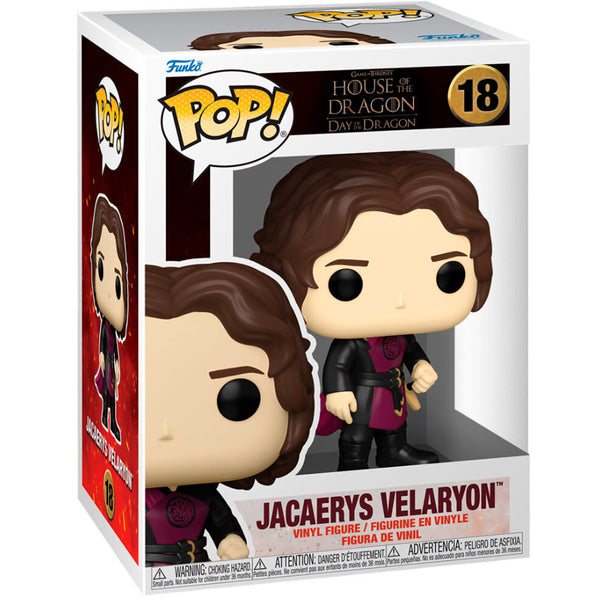 Boîte cadeau officielle Funko POP contenant la figurine Jarcarys Valaryon, parfaite pour collectionneurs