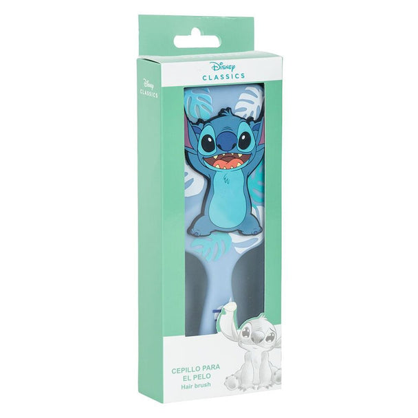 Brosse à cheveux Disney Stitch CERDÁ vue de face avec design coloré du personnage Stitch