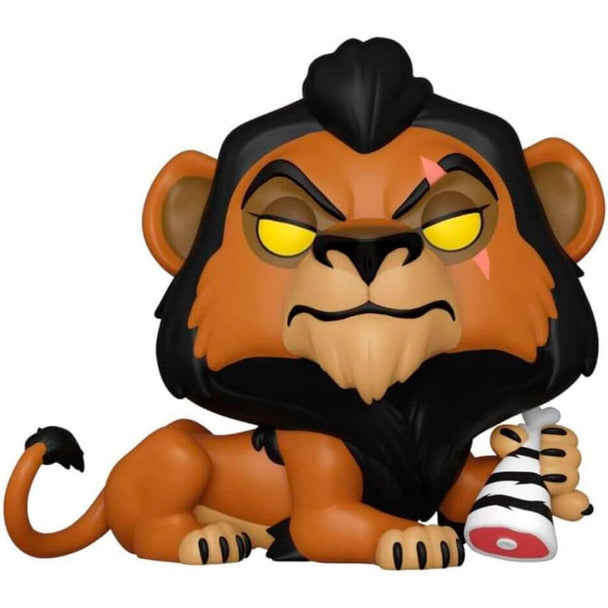 Vue latérale de la figurine POP Disney Villains Scar du Roi Lion, édition exclusive FUNKO