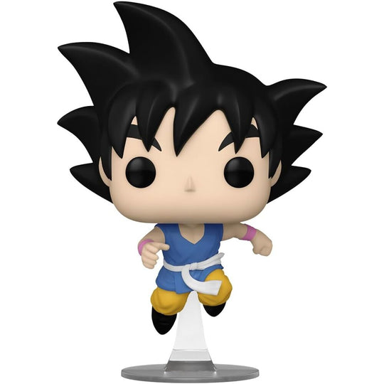 Vue rapprochée de la figurine Funko POP Dragon Ball GT Goku montrant les détails colorés et le design soigné