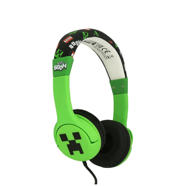 Vue de côté du casque OTL TECHNOLOGIES montrant le design coloré Minecraft